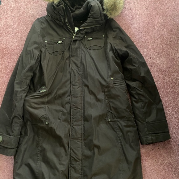 Brown Aritzia TNA Parka Jacket Size XL - Picture 2 of 3